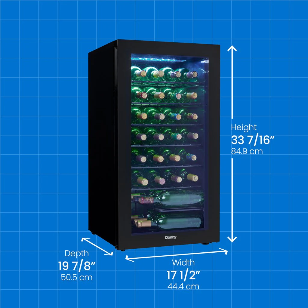 Danby 36 Bottle Free-Standing Wine Cooler in Black - Image 6