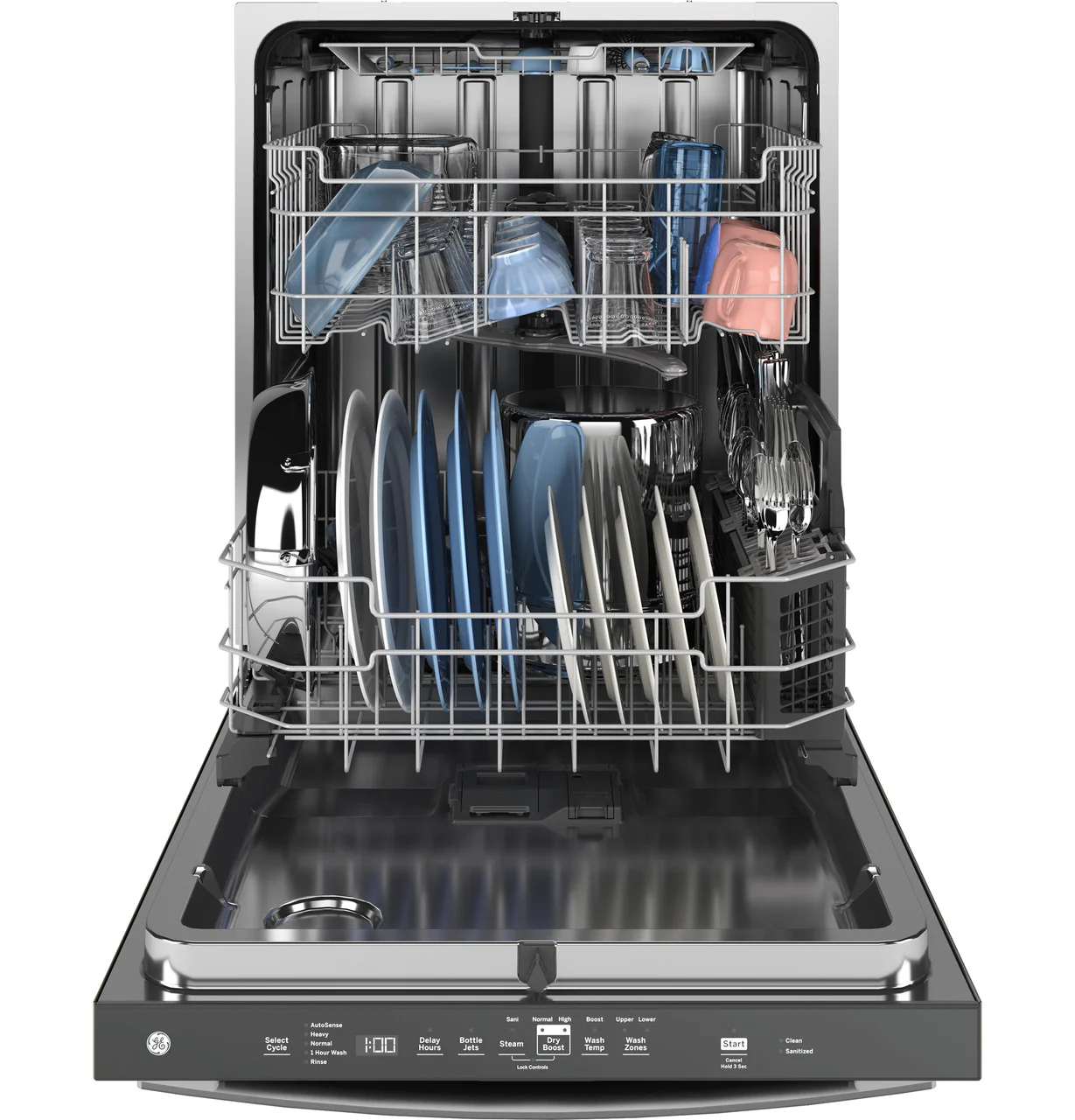GE® ENERGY STAR® Fingerprint Resistant Top Control with Stainless Steel Interior Dishwasher with Sanitize Cycle - Image 4