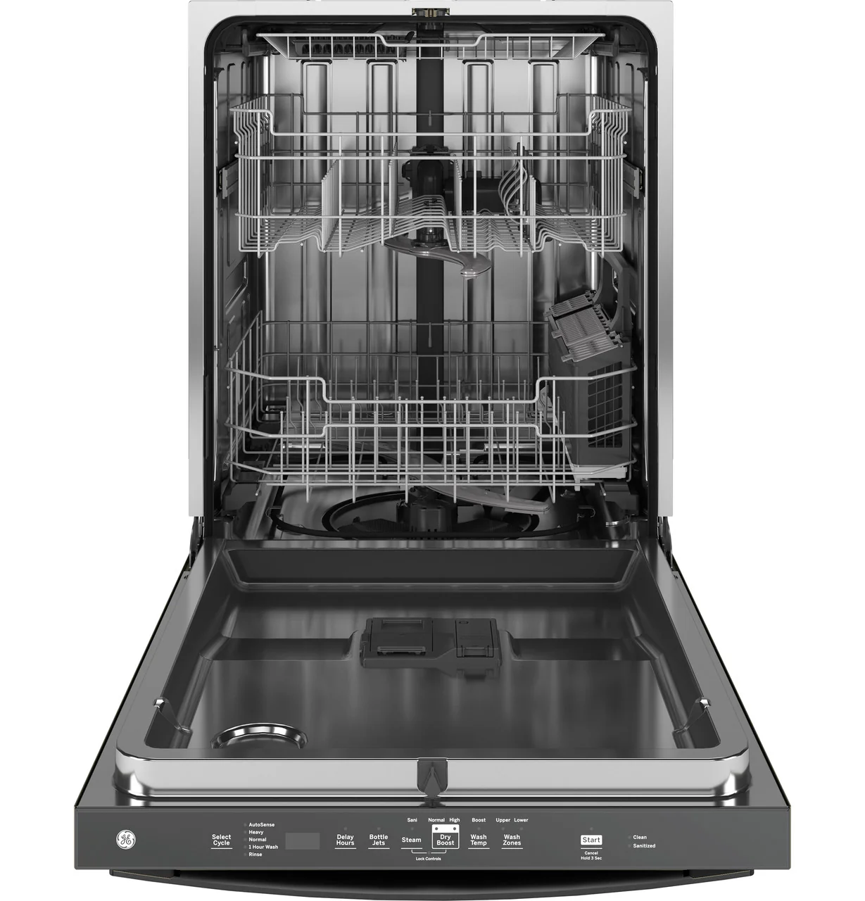 GE® ENERGY STAR® Top Control with Stainless Steel Interior Dishwasher with Sanitize Cycle - Image 3