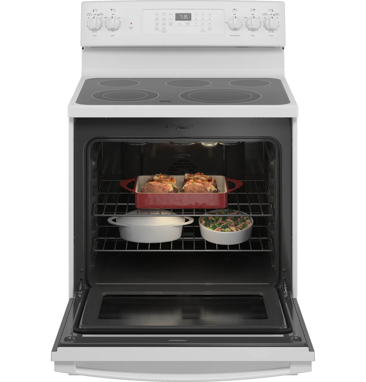 GE® 30" Free-Standing Electric Convection Range with No Preheat Air Fry - Image 4