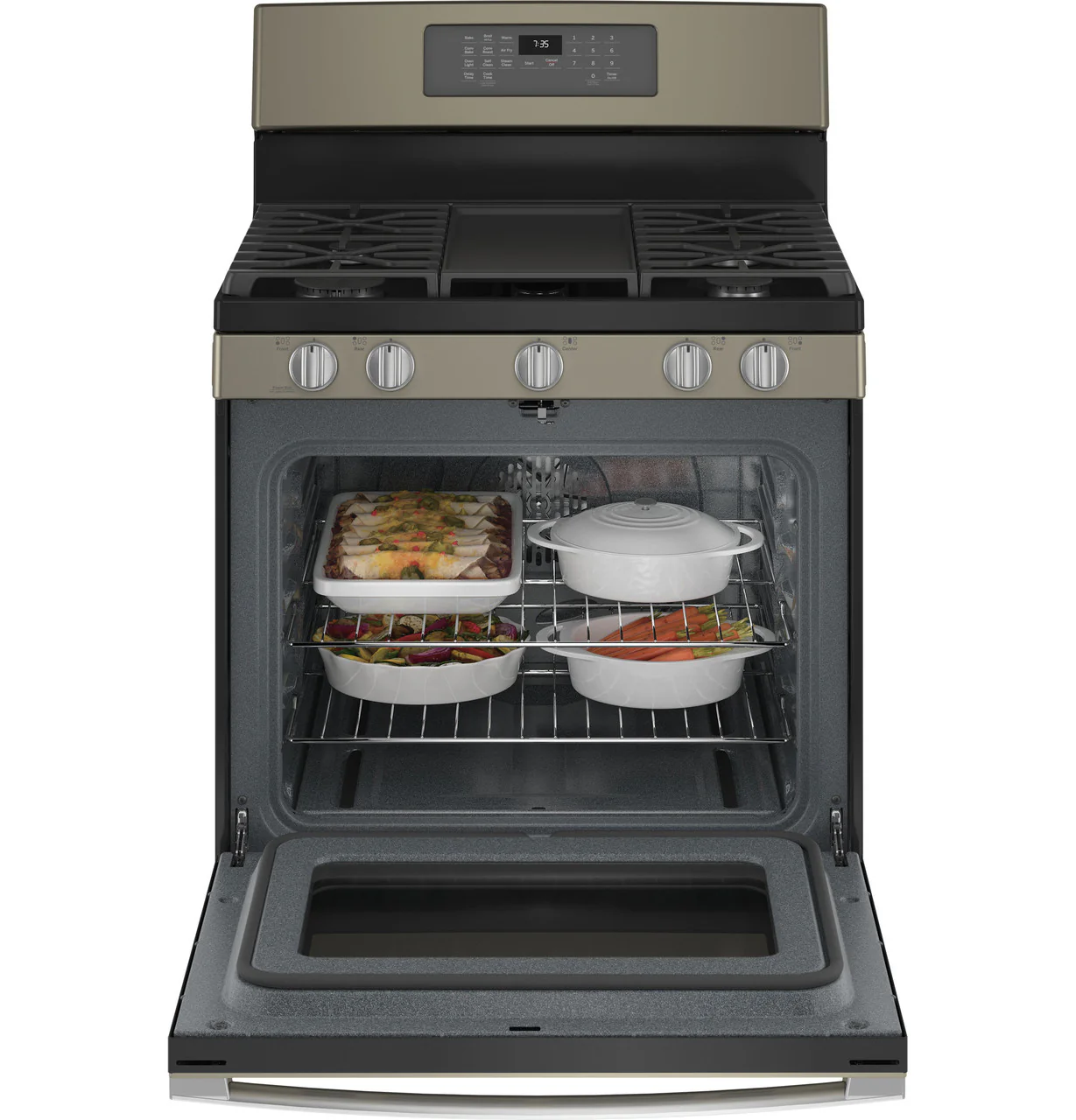 GE® 30" Free-Standing Gas Convection Range with No Preheat Air Fry - Image 4