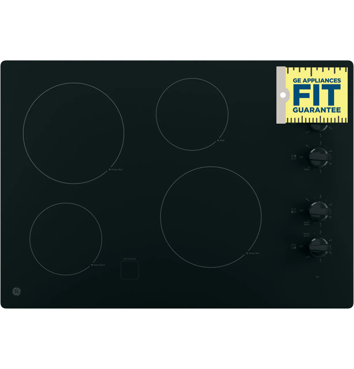 GE® 30" Built-In Knob Control Electric Cooktop - Image 4