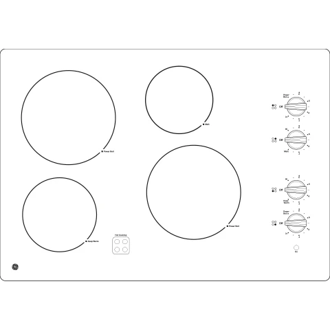 GE® 30" Built-In Knob Control Electric Cooktop - Image 5