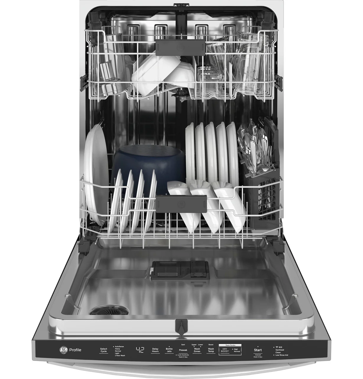 GE Profile™ ENERGY STAR® Fingerprint Resistant Top Control with Stainless Steel Interior Dishwasher with Sanitize Cycle & Twin Turbo Dry Boost - Image 5